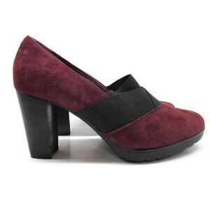 Bella-Vita Burgundy Suede  Classic Pumps Womens Size 7.5